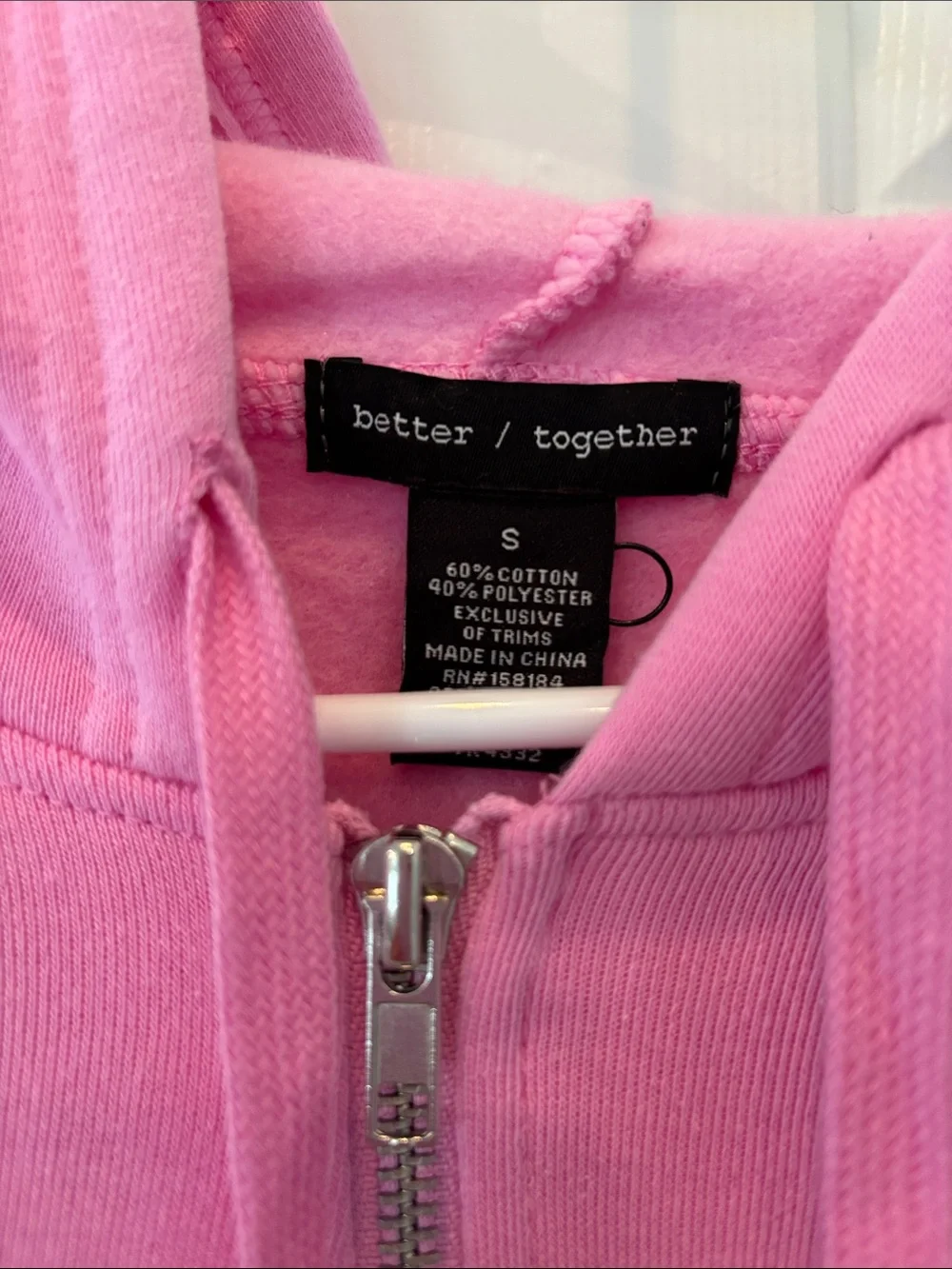 Pink NWOT Hoodie with Cute Ghost Patch-Firm - Picture 4 of 4